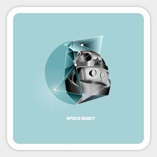 Space robot minimalism Sticker